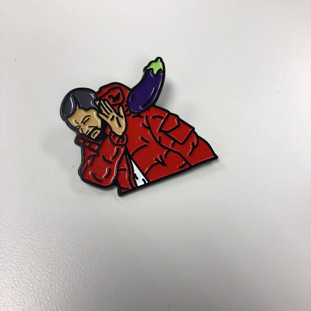 NEW Drake with Eggplant Emoji Pin Hotline Bling 🍆